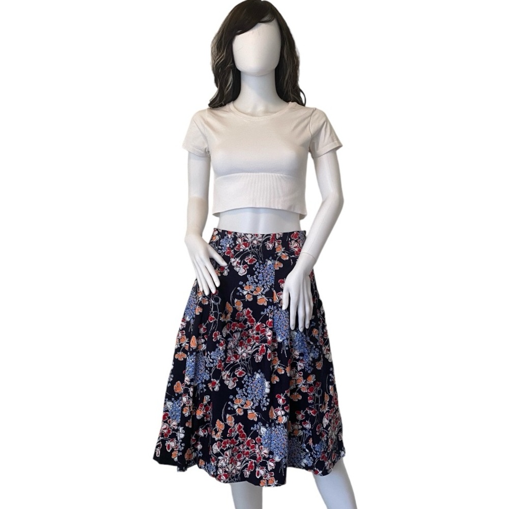 Talbots Floral Midi Skirt